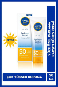 Nivea Sun 50 Faktör Tüm Ciltler İçin Nemlendirici Suya Dayanıklı Yüz Güneş Kremi 50 ml