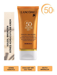 Lancome Soleil Bronzer 50 Faktör Tüm Ciltler İçin Nemlendirici Suya Dayanıklı Yüz Güneş Kremi 50 ml