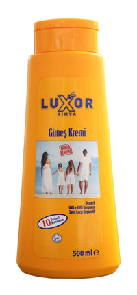 Luxor Kimya 50 Faktör Tüm Ciltler İçin Nemlendirici Suya Dayanıklı Yüz ve Vücut Güneş Kremi 500 ml