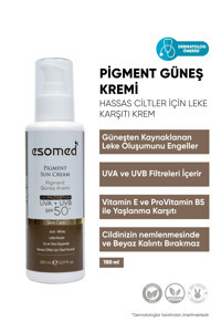 Esomed 50 Faktör Hassas Ciltler İçin Leke Karşıtı Nemlendirici Aydınlatıcı Suya Dayanıklı Yüz Güneş Kremi 150 ml