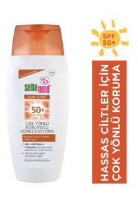 Sebamed Renkli 50 Faktör İçin Leke Karşıtı Nemlendirici Yaşlanma Karşıtı Aydınlatıcı Yağsız Suya Dayanıklı Yüz Güneş Losyonu 150 ml