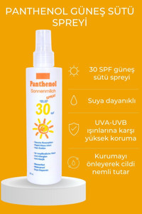 Panthenol 30 Faktör Tüm Ciltler İçin Nemlendirici Suya Dayanıklı Yüz Güneş Sütü 150 ml