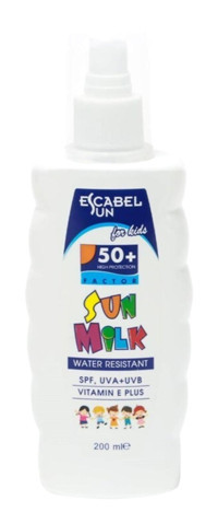 Escabel Sun Sun 50 Faktör Tüm Ciltler İçin Nemlendirici Suya Dayanıklı Yüz ve Vücut Güneş Sütü 200 ml