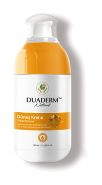 Duaderm 30 Faktör Tüm Ciltler İçin Nemlendirici Suya Dayanıklı Yüz ve Vücut Güneş Kremi 100 ml
