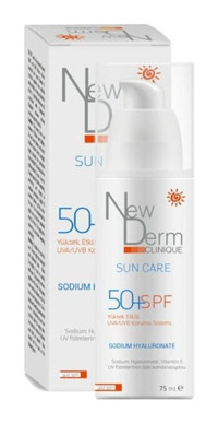 Newderm 50 Faktör Tüm Ciltler İçin Nemlendirici Suya Dayanıklı Yüz Güneş Kremi 75 ml