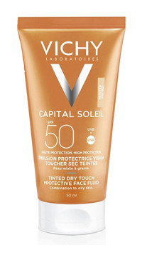 Vichy Renkli 50 Faktör İçin Leke Karşıtı Nemlendirici Yaşlanma Karşıtı Aydınlatıcı Yağsız Suya Dayanıklı Yüz Güneş Kremi 50 ml