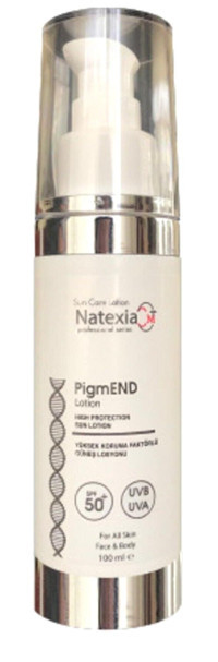 Natexia Sun Care Lotion Pigmend 50 Faktör Tüm Ciltler İçin Nemlendirici Suya Dayanıklı Yüz Güneş Kremi 100 ml