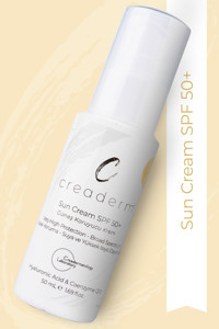 Creaderm 50 Faktör Tüm Ciltler İçin Nemlendirici Suya Dayanıklı Yüz Güneş Kremi 50 ml