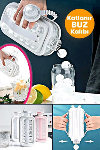 Tilbe Home Yuvarlak Şekilli Plastik-Silikon Kapaklı Renkli Buz Kalıbı