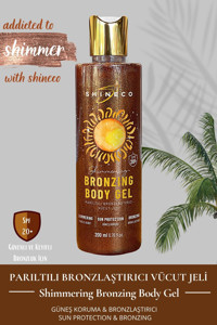 Shineco Simli Yoğun 20 Faktör Vücut İçin Bronzlaştırıcı Jel 200 ml