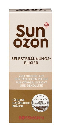 SunOzon Elixir Gliserin Vücut - Yüz İçin Güneşsiz Bronzlaştırıcı Krem 30 ml