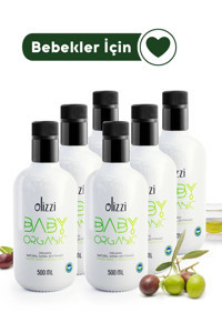 Olizzi Baby Organik Soğuk Sıkım Organik Filtresiz Polifenollü Pet Sızma Zeytinyağı 6x500 ml