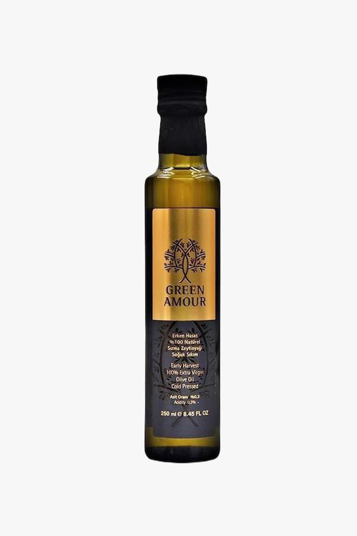 Green Amour Soğuk Sıkım Organik Cam Sızma Zeytinyağı 250 ml