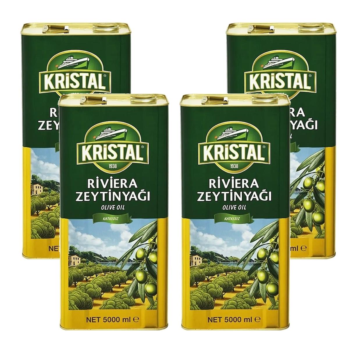 Kristal Polifenolsüz Teneke Riviera Zeytinyağı 4x5 lt