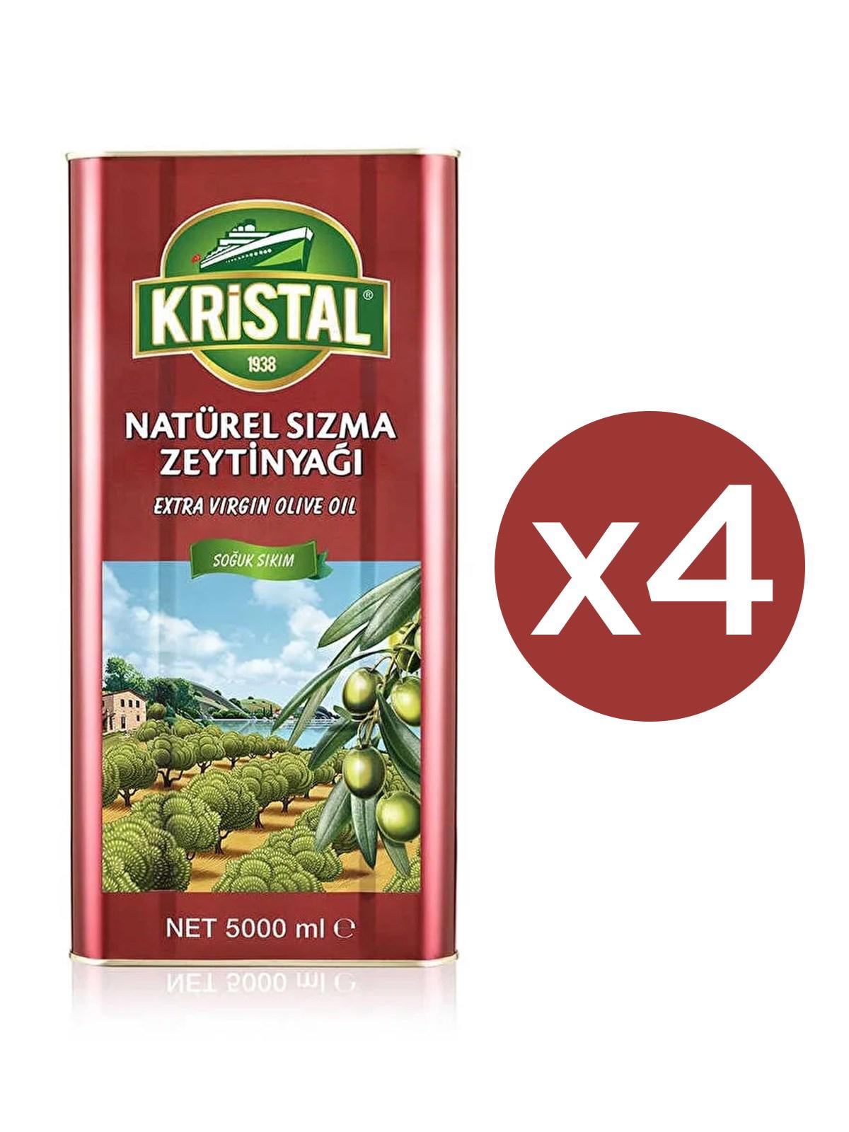 Kristal Naturel Teneke Sızma Zeytinyağı 4x5 lt