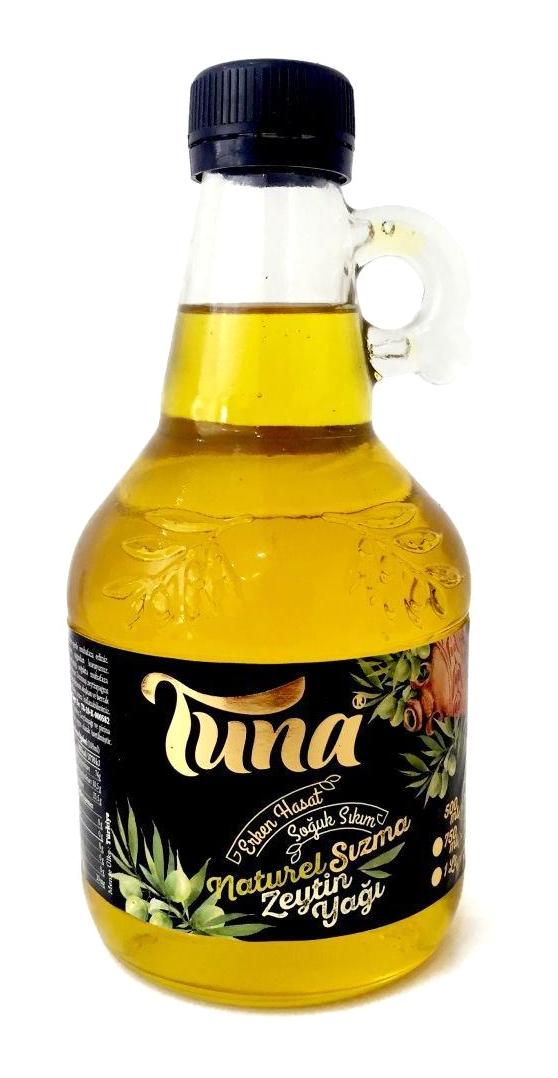 Tuna Soğuk Sıkım Polifenolsüz Cam Sızma Zeytinyağı 1 lt