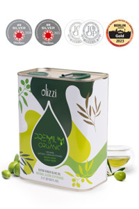Olizzi Premium Soğuk Sıkım Organik Polifenollü Teneke Zeytinyağı 2 lt