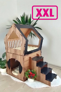 Onix Home Ev İçi Ahşap Köpek Kulubesi