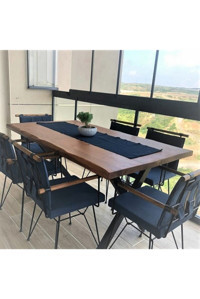 Ufuk Mobilya Dikdörtgen Ahşap 90x180 cm Kahverengi Kamp Masası