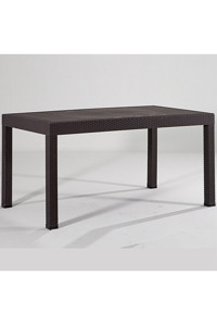 Almina Dikdörtgen Rattan 70x100 cm Kahverengi Kamp Masası