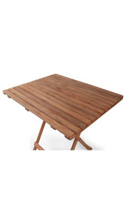 Barışahşap Katlanabilir Dikdörtgen Ahşap 60x80 cm Kahverengi Kamp Masası