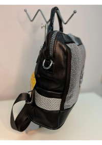 Aycan Shoes Siyah İthal Taşlı El Ve Ççs1 001 Orta Boy Kadın Sırt Çantası
