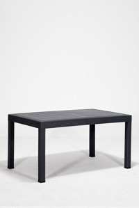 Sandalie Dikdörtgen Rattan 90x150 cm Antrasit Kamp Masası