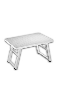 Surfacehome Katlanabilir Dikdörtgen Plastik 71.5x47.5 cm Beyaz Kamp Masası