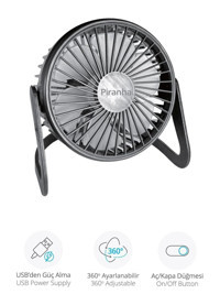 Piranha Mini Masaüstü Vantilatör