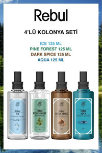 Rebul Ice - Pine Forest - Dark Spice - Aqua Kolonya 4x125 ml