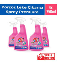 Porçöz Premium Leke Çıkarıcı Sıvı Sprey Leke Çıkarıcı 4 x 750 ml