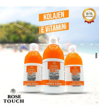 Rose Touch Renksiz 50 Faktör Tüm Ciltler İçin Suya Dayanıklı Yüz Güneş Kremi 3x100 ml
