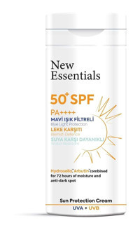 New Essentials Renksiz 50 Faktör Tüm Ciltler İçin Leke Karşıtı Yaşlanma Karşıtı Suya Dayanıklı Yüz Güneş Kremi 50 ml