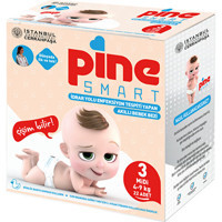 Pine Smart Akıllı 3 Numara Organik Cırtlı Bebek Bezi 22 Adet