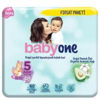 Babyone Junior 5 Numara Organik Cırtlı Bebek Bezi 48 Adet