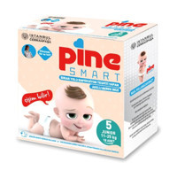 Pine Smart Akıllı Bebek 5 Numara Organik Cırtlı Bebek Bezi 18 Adet