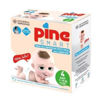 Pine Smart Akıllı Bebek 4 Numara Organik Cırtlı Bebek Bezi 20 Adet