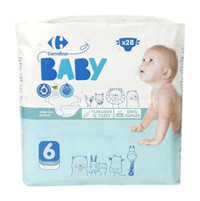 CarrefourSA Baby 6 Numara Cırtlı Bebek Bezi 28 Adet