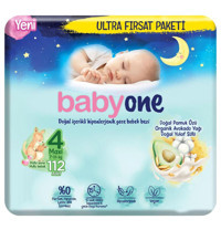 Babyone Maxi 4 Numara Organik Cırtlı Bebek Bezi 112 Adet