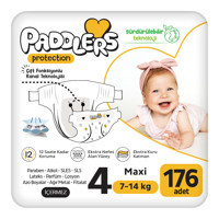 Paddlers Protection 4 Numara Organik Cırtlı Bebek Bezi 176 Adet