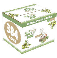 Baby Turco Mega Aylık Paket 5 Numara Organik Bantlı Bebek Bezi 384 Adet