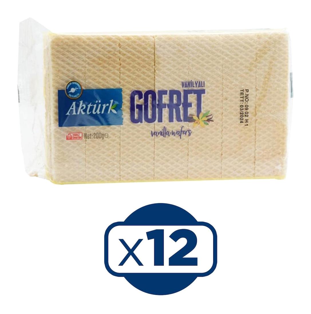 Aktürk Vanilyalı Gofret 12x200 gr
