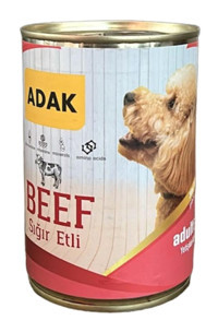 Adak Sığır Eti Parça Etli Yaş Köpek Maması 415 gr 24'lü