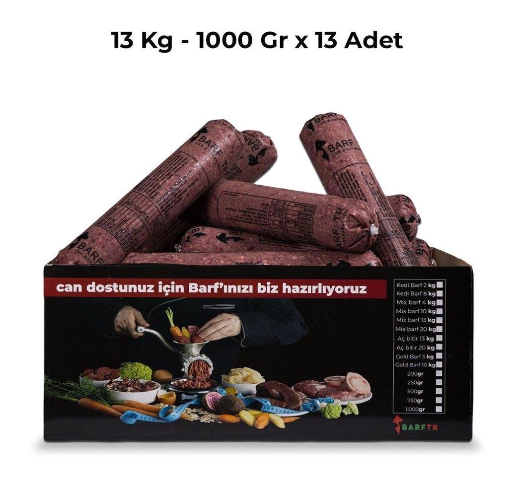 Barftr Aç Bitir Kuzu Yaş Köpek Maması 1000 gr 13'lü