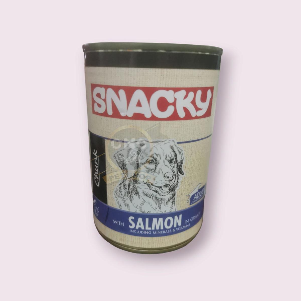 Snacky Somonlu Parça Etli Yaş Köpek Maması 400 gr Tekli