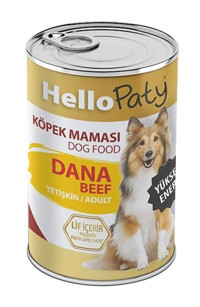 Hello Paty Yüksek Enerji Dana Etli Yaş Köpek Maması 24 x 415 gr 24'lü