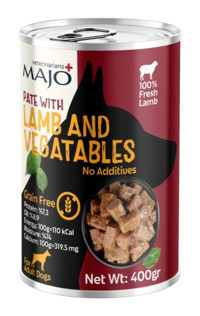 Majo Grain Free Kuzu - Sebze Yaş Köpek Maması 400 gr Tekli