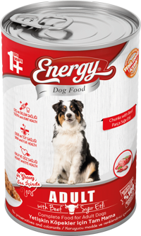 Energy Sığır Eti Parça Etli Yaş Köpek Maması 415 gr 80'li