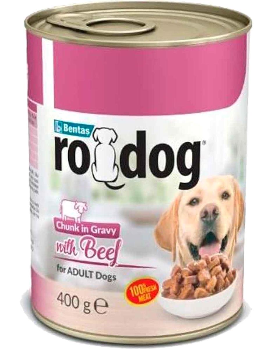 Ro Dog Sığır Eti Parça Etli Yaş Köpek Maması 400 gr Tekli