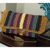 Ecndesing Handmade Kutu Kadın Omuz Çantası Çok Renkli